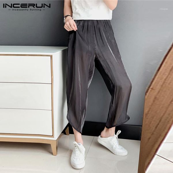 incerun men casual loose pants summer joggers streetwear faux silk thin trousers men breathable solid color 2020 pantalon s-5xl1, Black
incerun men casual loose pants summer joggers streetwear faux silk thin trousers men breathable solid color 2020 pantalon s-5xl1, Black