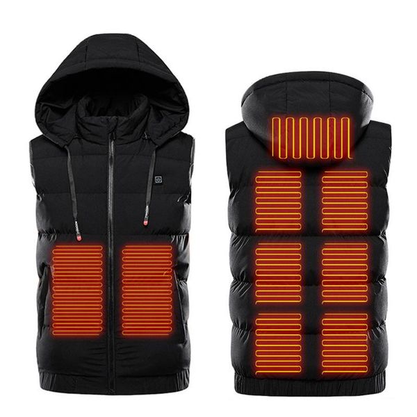 winter outdoor heated usb electric thermal clothing vest 9 places hooded jackets warm clothing hunting fishing waistcoat, Black;white
winter outdoor heated usb electric thermal clothing vest 9 places hooded jackets warm clothing hunting fishing waistcoat, Black;white