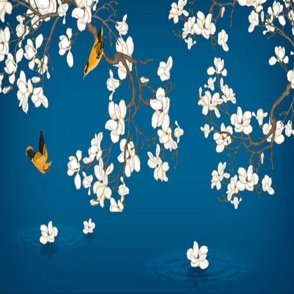 wallpapers home improvement 3d wall paper rolls waterproof silk wallpaper for walls murals background blue hand-painted magnolia bird1
wallpapers home improvement 3d wall paper rolls waterproof silk wallpaper for walls murals background blue hand-painted magnolia bird1