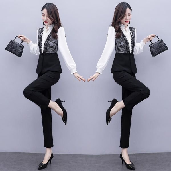 women's tracksuits fashion women two piece outfits pastel lace pencil pants two-piece suit ensemble femme survetement clothes for, Gray
women's tracksuits fashion women two piece outfits pastel lace pencil pants two-piece suit ensemble femme survetement clothes for, Gray