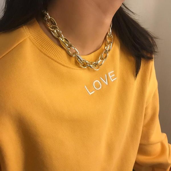 chokers punk retro thick chain cuban link necklace women aluminum simple linen choker adjustable accessories girl gifts, Golden;silver
chokers punk retro thick chain cuban link necklace women aluminum simple linen choker adjustable accessories girl gifts, Golden;silver