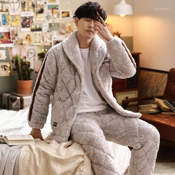 men's sleepwear men's pajamas winter three-layer quilted plus velvet thick coral fleece suit flannel warm home service autumn and, Black;brown
men's sleepwear men's pajamas winter three-layer quilted plus velvet thick coral fleece suit flannel warm home service autumn and, Black;brown