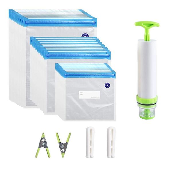 20/17pcs bag kits reusable storage vacuum seal bags with hand pump bag sealing clips wrap for storage ing
20/17pcs bag kits reusable storage vacuum seal bags with hand pump bag sealing clips wrap for storage ing