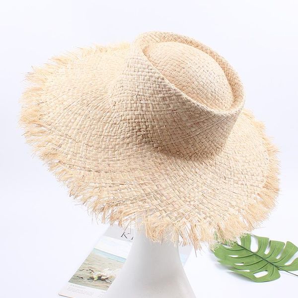 han edition lafite grass beach hat female summer beach anti-uv sun hat wide brim holiday travel visor chapeu feminino, Blue;gray
han edition lafite grass beach hat female summer beach anti-uv sun hat wide brim holiday travel visor chapeu feminino, Blue;gray
