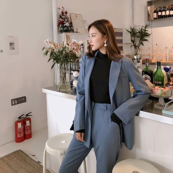 rziv autumn blazer set women two piece suit casual solid color style jacket and pants1, Gray
rziv autumn blazer set women two piece suit casual solid color style jacket and pants1, Gray