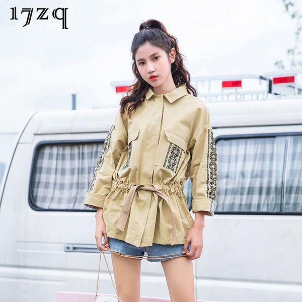 women's trench coats 17zq 2021 women fashion underwear clothes vintage embroidery spring autumn overcoat female coat t6602, Tan;black
women's trench coats 17zq 2021 women fashion underwear clothes vintage embroidery spring autumn overcoat female coat t6602, Tan;black