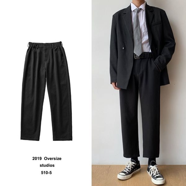 men's casual straight woman 2021 spring summer new oversize trousers solid color classic pants fashion clothing 4on1, Black
men's casual straight woman 2021 spring summer new oversize trousers solid color classic pants fashion clothing 4on1, Black