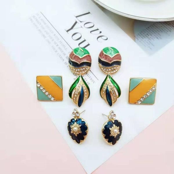 stud cute women earrings gold color plating good quality enamel glass simulated-pearl earring, Golden;silver
stud cute women earrings gold color plating good quality enamel glass simulated-pearl earring, Golden;silver