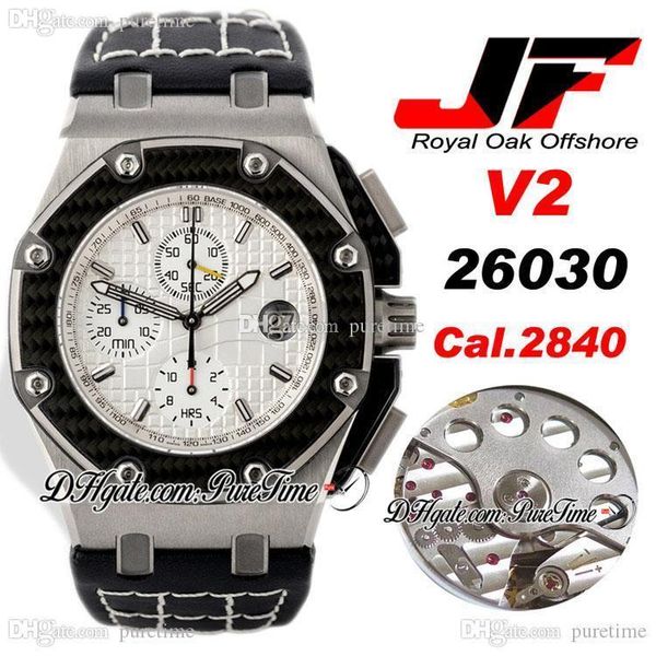jf v2 juan pablo montoya 26030 carbon fiber bezel steel cal.2840 a2840 automatic chronograph mens watch white texture dial leather puretime, Slivery;brown
jf v2 juan pablo montoya 26030 carbon fiber bezel steel cal.2840 a2840 automatic chronograph mens watch white texture dial leather puretime, Slivery;brown