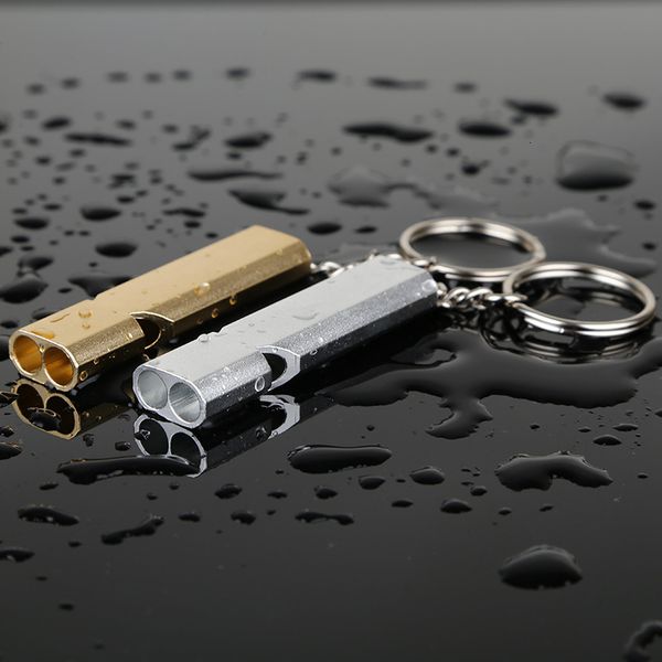 keychain double tube frequency out emergency survival whistle door sport mountaineering camping whistle keychain bag han, Slivery;golden
keychain double tube frequency out emergency survival whistle door sport mountaineering camping whistle keychain bag han, Slivery;golden