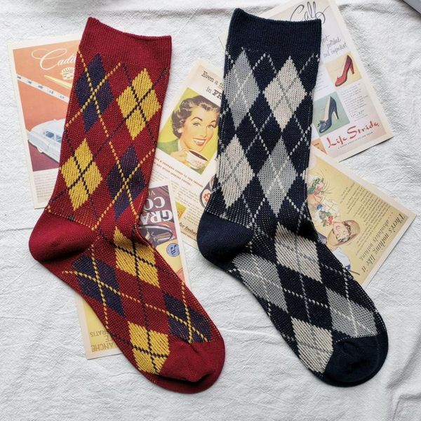 square check socks men's european and american trend autumn and winter pure cotton british style single tube socks, Black
square check socks men's european and american trend autumn and winter pure cotton british style single tube socks, Black