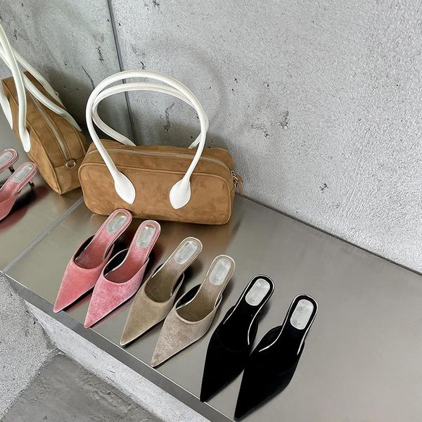 slippers dxfan pointed toe kitten heel velvet mules women slip on elegant summer sandas vintage pink slides flip flops, Black
slippers dxfan pointed toe kitten heel velvet mules women slip on elegant summer sandas vintage pink slides flip flops, Black