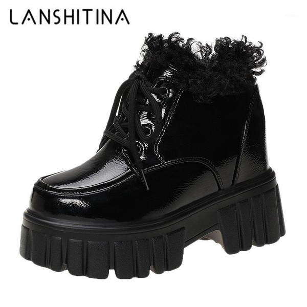 winter women snow boots high platform internal wedge leather boots thick plush warm non-slip high heel ankle botas mujer1, Black
winter women snow boots high platform internal wedge leather boots thick plush warm non-slip high heel ankle botas mujer1, Black