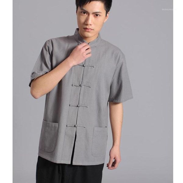 men's casual shirts cotton coarse cloth men's tang suit short-sleeve chinese shirt bottoming hanfu all-match chemise homme with po, White;black 
men's casual shirts cotton coarse cloth men's tang suit short-sleeve chinese shirt bottoming hanfu all-match chemise homme with po, White;black