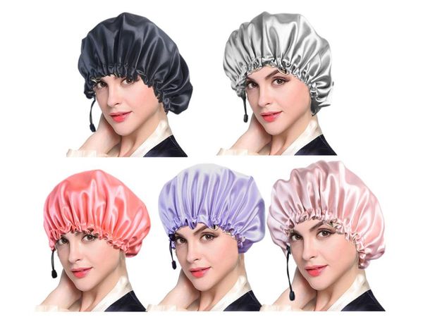 new elastic satin night cap hat double side wear women silk head cover sleep cap satin bonnet for beautiful hair - wake up perfect daily, Blue;gray
new elastic satin night cap hat double side wear women silk head cover sleep cap satin bonnet for beautiful hair - wake up perfect daily, Blue;gray