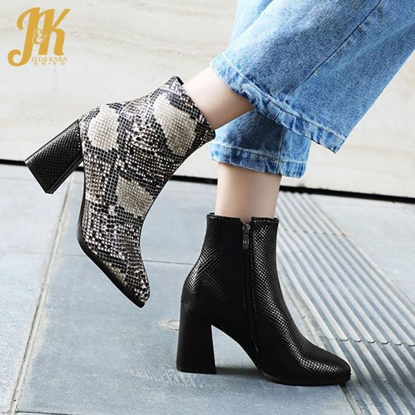 jk snake skin pu boots women high heels ankle booties ladies zip shoes female emboss pointed toe shoes female winter 2020, Black
jk snake skin pu boots women high heels ankle booties ladies zip shoes female emboss pointed toe shoes female winter 2020, Black