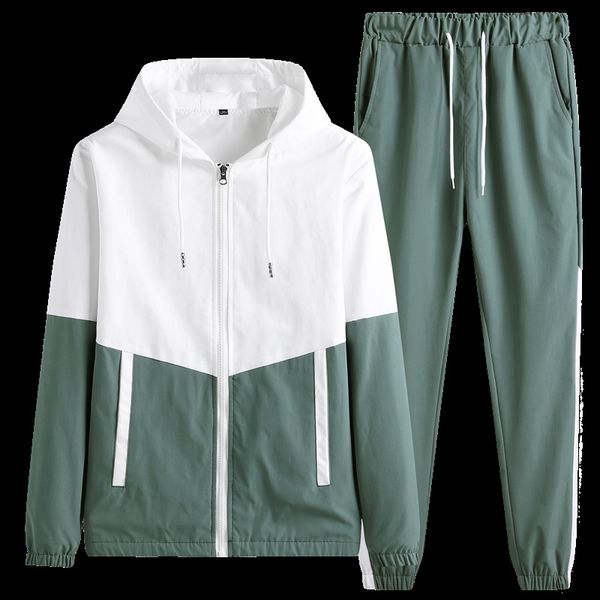 men's casual sports suit new color matching jacket trousers casual sports suit men's hooded cardigan suit, Gray
men's casual sports suit new color matching jacket trousers casual sports suit men's hooded cardigan suit, Gray