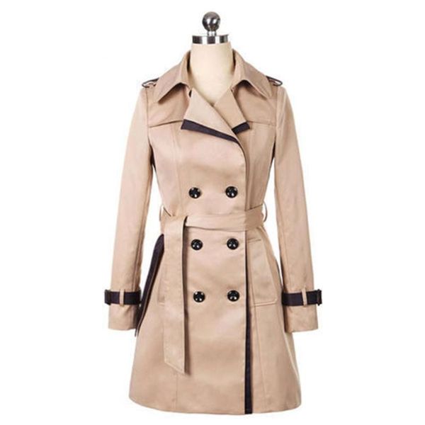 women's trench coats spring and autumn korea long section of the windbreaker double-breasted solid color retro casual female jacket al7, Tan;black
women's trench coats spring and autumn korea long section of the windbreaker double-breasted solid color retro casual female jacket al7, Tan;black