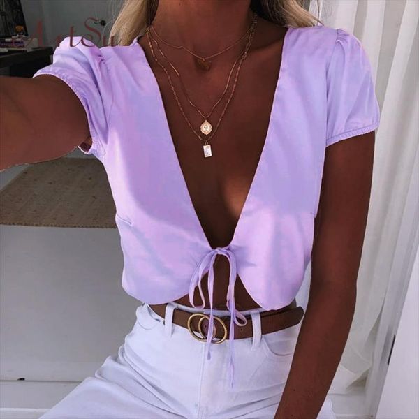 2020 summer cute purple satin silk crop t shirt tie bow v neck t shirts women summer clothes asts60846, White
2020 summer cute purple satin silk crop t shirt tie bow v neck t shirts women summer clothes asts60846, White