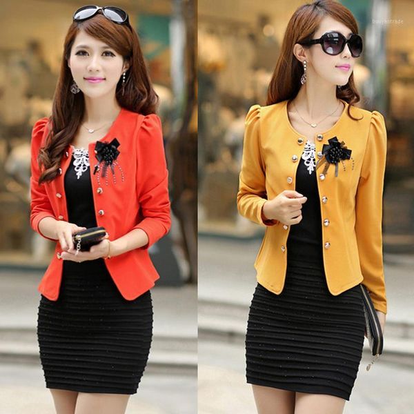 women's jackets 2021 spring autumn coat women's jacket short round neck double breasted solid color thin coats cardigan plus size, Black;brown
women's jackets 2021 spring autumn coat women's jacket short round neck double breasted solid color thin coats cardigan plus size, Black;brown