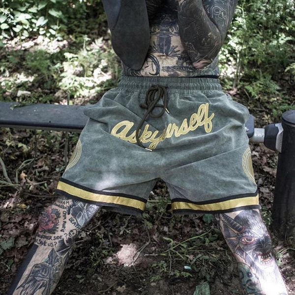 men's shorts 2020 gold thread embroidery shorts retro high street washed distressed five-point shorts basketball pants q1217, White;black
men's shorts 2020 gold thread embroidery shorts retro high street washed distressed five-point shorts basketball pants q1217, White;black