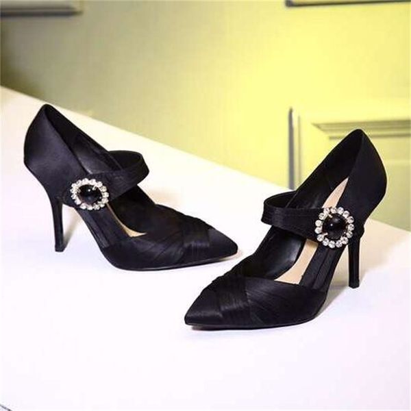 2021 fashion crystal buckle women high heel ladies lifts silk wedding wife plissed ocho tips from women's shoe fingers td6v, Black
2021 fashion crystal buckle women high heel ladies lifts silk wedding wife plissed ocho tips from women's shoe fingers td6v, Black