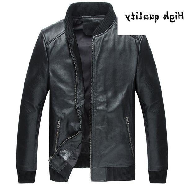 men's genuine clothing jacket men clothes autumn 100% cow leather jackets baseball coat male hommes veste lxr392, Black;brown
men's genuine clothing jacket men clothes autumn 100% cow leather jackets baseball coat male hommes veste lxr392, Black;brown
