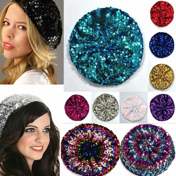 2020 women glitter stretch metallic shining sequin french beret hat club fashion hat, Blue;gray
2020 women glitter stretch metallic shining sequin french beret hat club fashion hat, Blue;gray
