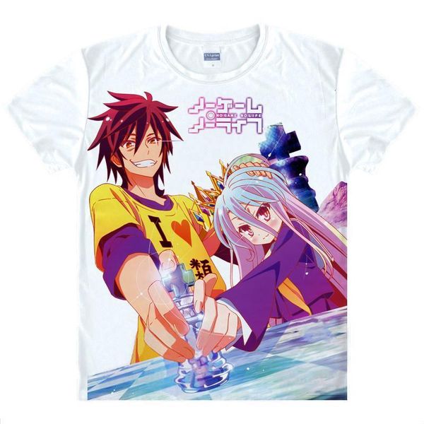 anime no game no life shiro & sora cosplay t-shirt short sleeve casual tee custom made diy logo design, White;black
anime no game no life shiro & sora cosplay t-shirt short sleeve casual tee custom made diy logo design, White;black