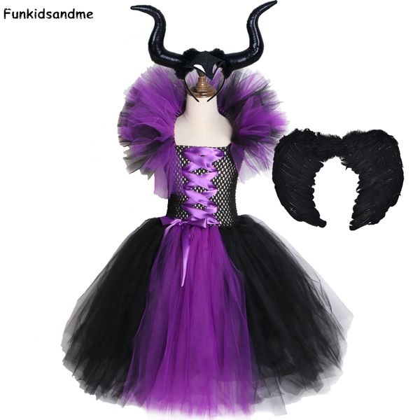 maleficent tutu dress with horns wing evil queen girls fancy dress carnival party gowns for kids halloween cosplay witch costume t200624, Red;yellow
maleficent tutu dress with horns wing evil queen girls fancy dress carnival party gowns for kids halloween cosplay witch costume t200624, Red;yellow