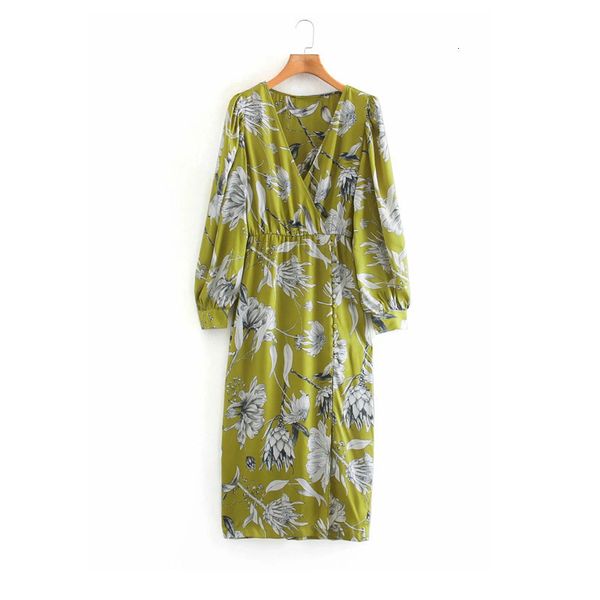 2021 new woman yellow print midi dress women elegant fashion v-neck puff long sleeve hem side vents office ladies dresses hhrm, Black;gray
2021 new woman yellow print midi dress women elegant fashion v-neck puff long sleeve hem side vents office ladies dresses hhrm, Black;gray