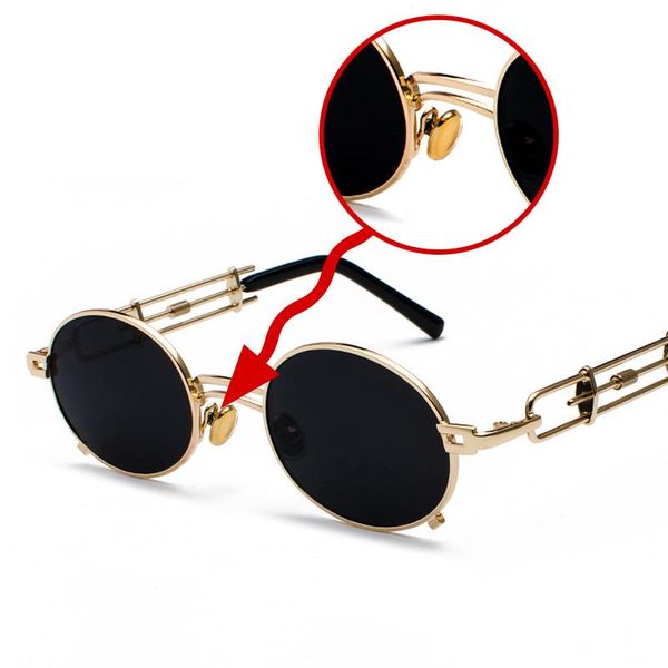 sunglasses gothic steampunk men women metal wrapeyeglasses round shades brand designer sun glasses mirror uv400, White;black
sunglasses gothic steampunk men women metal wrapeyeglasses round shades brand designer sun glasses mirror uv400, White;black
