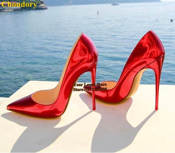 dress shoes choudory red purple silver glossy heels pumps stiletto heel patent leather shallow pointed toe slip-on wedding 12cm, Black
dress shoes choudory red purple silver glossy heels pumps stiletto heel patent leather shallow pointed toe slip-on wedding 12cm, Black
