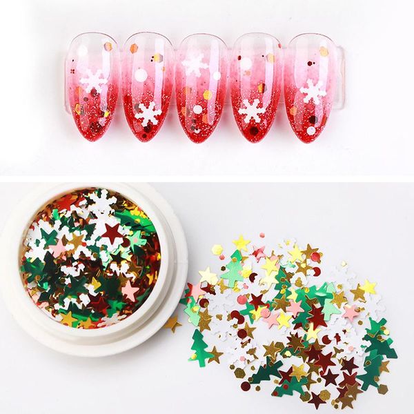 nail glitter mix christmas snowflake xmas tree starlights sequins art slice stickers decoration1box, Silver;gold
nail glitter mix christmas snowflake xmas tree starlights sequins art slice stickers decoration1box, Silver;gold