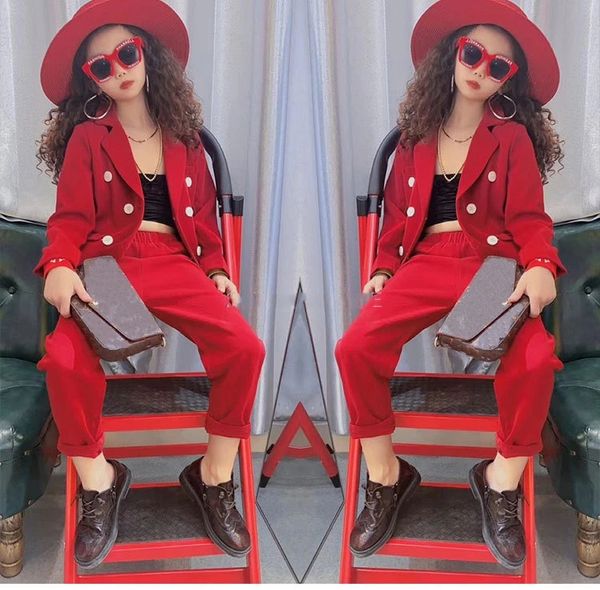 girls formal suit blazer jacket + pants 2pcs dress kids wedding party clothing set teenager girls school performance suit, Blue;gray
girls formal suit blazer jacket + pants 2pcs dress kids wedding party clothing set teenager girls school performance suit, Blue;gray