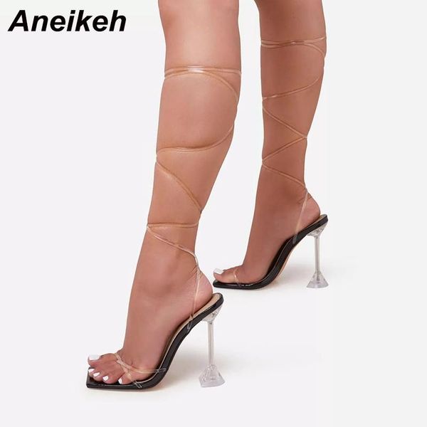 sandals aneikeh 2021 summe pvc cross-tied sandales peep toe high heel solid fashion slip on slides ladies gladiator party shoes, Black
sandals aneikeh 2021 summe pvc cross-tied sandales peep toe high heel solid fashion slip on slides ladies gladiator party shoes, Black