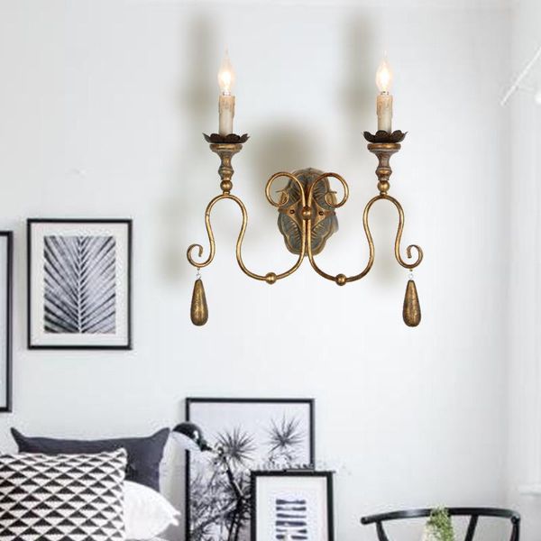 wall lamp american country living room aisle retro wrought iron light nostalgic french model wood candle sconce
wall lamp american country living room aisle retro wrought iron light nostalgic french model wood candle sconce