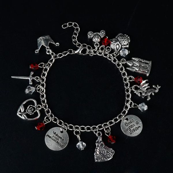 link, chain vintage accessories once upon a time movie series jewelry pendants charms bangles bracelets for women girls gifts, Black
link, chain vintage accessories once upon a time movie series jewelry pendants charms bangles bracelets for women girls gifts, Black