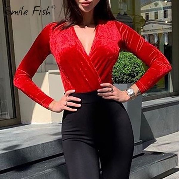 bodycon velvet deep plunged v-neck bodysuit women solid red wrap body jumpsuit long sleeve slim romper overalls y200401, Black;white
bodycon velvet deep plunged v-neck bodysuit women solid red wrap body jumpsuit long sleeve slim romper overalls y200401, Black;white