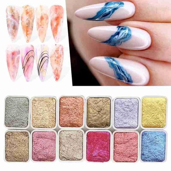 6/12 colors glitter pearl solid watercolor paint metallic blue purple nail chrome pigment aquarela set diy manicure decor draw, Silver;gold
6/12 colors glitter pearl solid watercolor paint metallic blue purple nail chrome pigment aquarela set diy manicure decor draw, Silver;gold