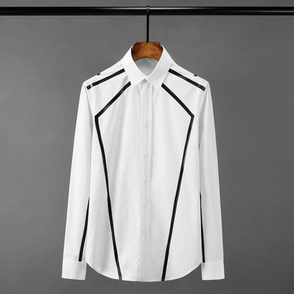 men's casual shirts simple stripe mens luxury long sleeve white black dress slim fit man
men's casual shirts simple stripe mens luxury long sleeve white black dress slim fit man
