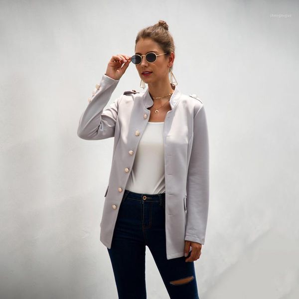 women blazer suit long sleeve slim fit button down solid color coats jacket1, White;black
women blazer suit long sleeve slim fit button down solid color coats jacket1, White;black