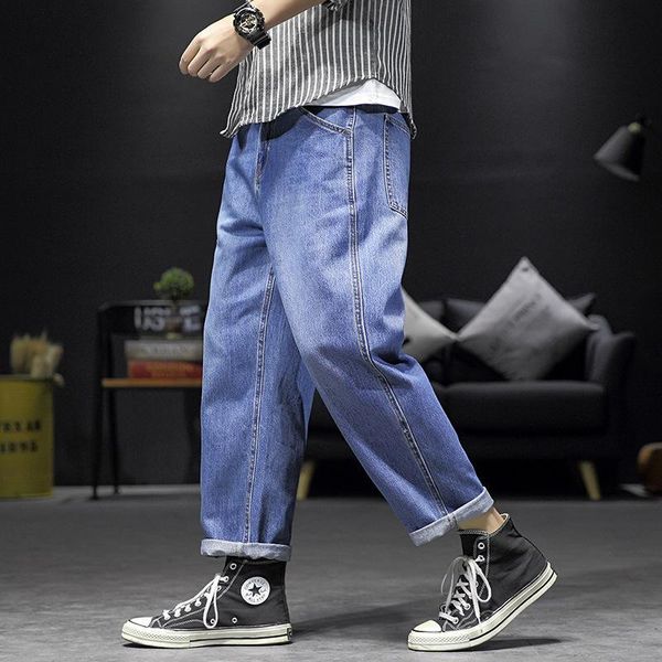 men's wear 2020 spring new style japanese-style large size casual capri pants sub-men's retro washing jeans fashion, Blue
men's wear 2020 spring new style japanese-style large size casual capri pants sub-men's retro washing jeans fashion, Blue