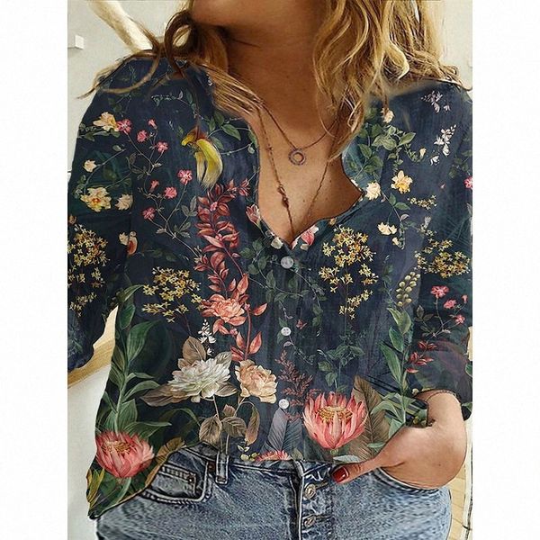women's plus size blouse shirt floral button print long sleeve shirt collar streetwear daily weekend linen fall winter blue gray 82so#, Black
women's plus size blouse shirt floral button print long sleeve shirt collar streetwear daily weekend linen fall winter blue gray 82so#, Black