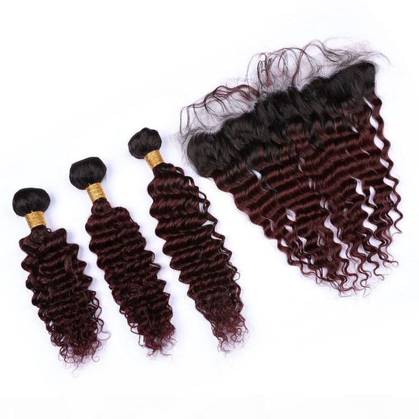 malaysian wine red ombre human hair 3pcs bundles deep wave with frontal closure 13x4 wavy #1b 99j burgundy ombre weaves with lace frontal, Black;brown
malaysian wine red ombre human hair 3pcs bundles deep wave with frontal closure 13x4 wavy #1b 99j burgundy ombre weaves with lace frontal, Black;brown