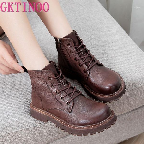 boots gktinoo women shoes 2021 spring genuine leather female short booties british lace-up retro trend ankle boot1, Black
boots gktinoo women shoes 2021 spring genuine leather female short booties british lace-up retro trend ankle boot1, Black