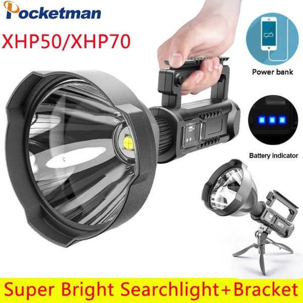 30000lumen xhp70.2 xhp50 powerful brightest spotlight searchlight led flashlamp portable work light with bracket
30000lumen xhp70.2 xhp50 powerful brightest spotlight searchlight led flashlamp portable work light with bracket
