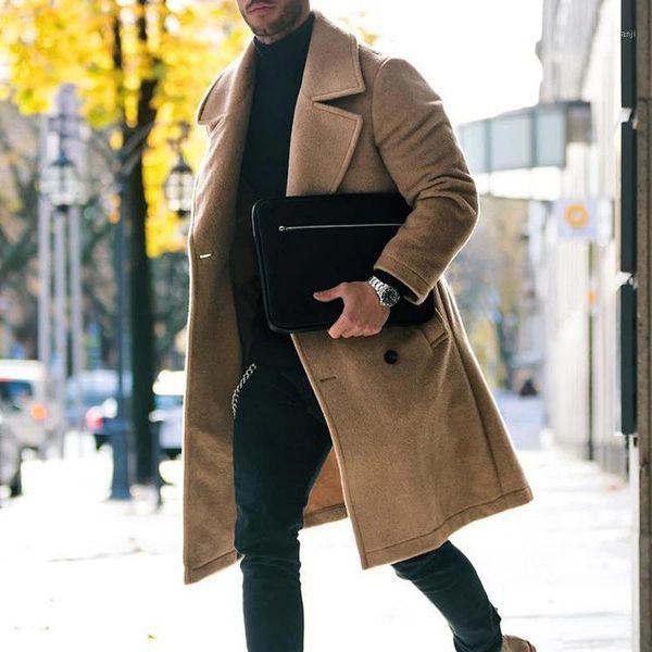 woolen coat trench windbreaker men's 2021 solid color suit collar jacket men's slim fit windbreak long outwear men winter coats1, Tan;black
woolen coat trench windbreaker men's 2021 solid color suit collar jacket men's slim fit windbreak long outwear men winter coats1, Tan;black