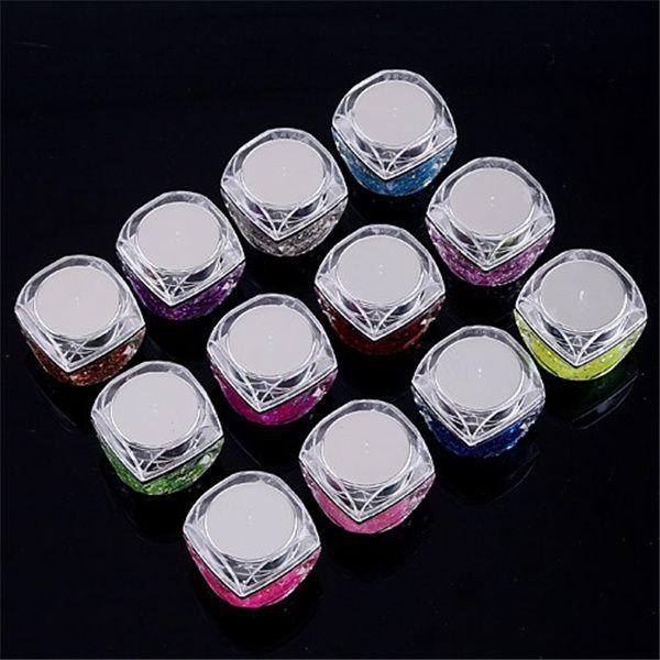 nail decoration shiny sequins 12 bottles, Silver;gold 
nail decoration shiny sequins 12 bottles, Silver;gold