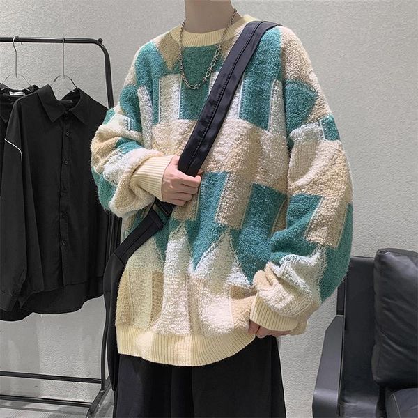 autumn winter sweater men's warmth fashion retro casual knitted pullover men loose korean knitting sweaters mens clothes, White;black
autumn winter sweater men's warmth fashion retro casual knitted pullover men loose korean knitting sweaters mens clothes, White;black